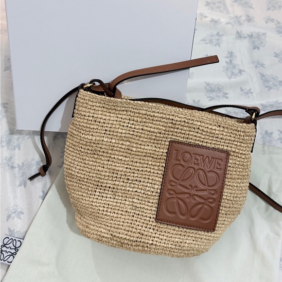 Loewe Handbags - Loewe Slit Pochette Raffia Crossbody Bag